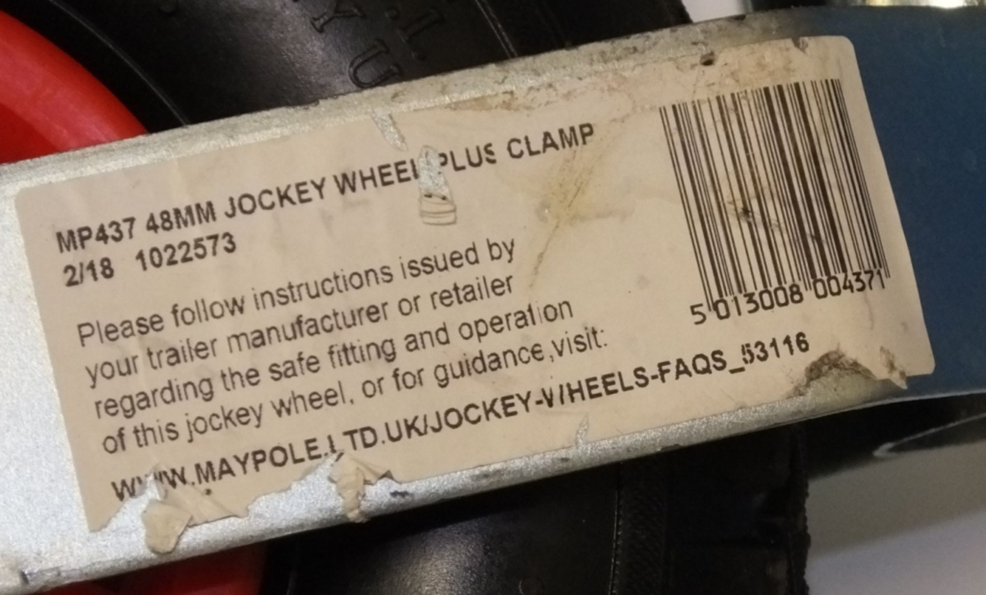 Maypole MP437 48mm Jockey wheel plus clamp - Image 3 of 3