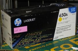 HP LaserJet Printer cartridge 650A Yellow
