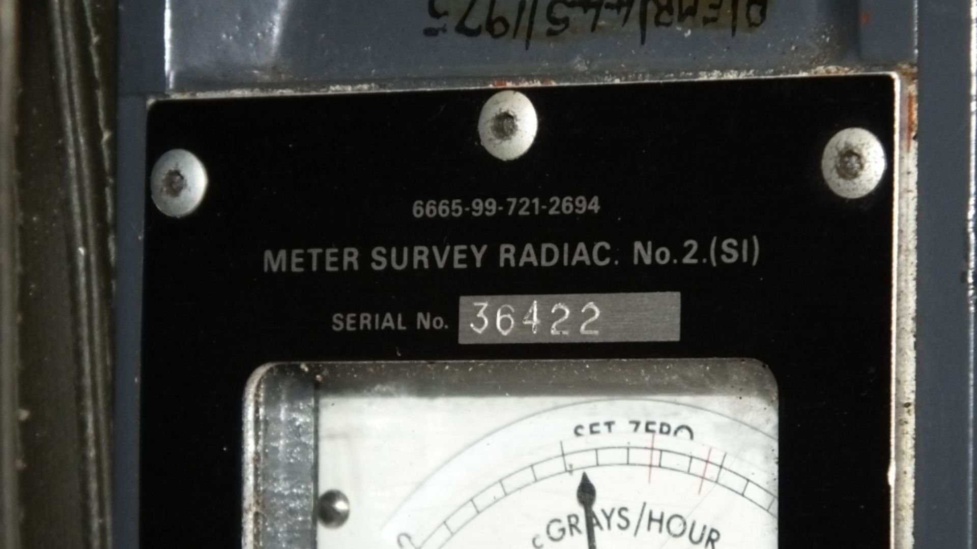 Meter Survey Radiac no. 2 (S1) - NSN 6665-99-721-2694 - Image 2 of 2