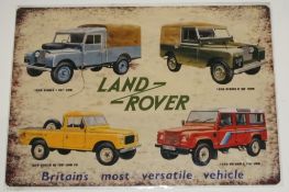 Tin sign - Land Rover