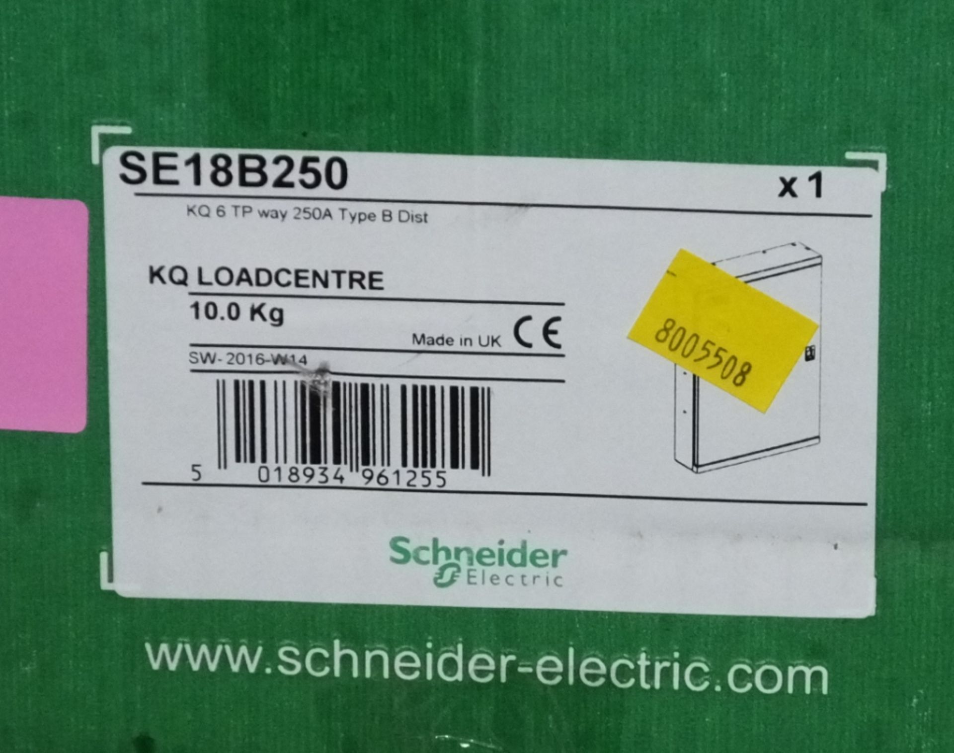 Schneider KQ Loadcentre KQ 6TP way 250A Type B Dist - Image 2 of 3