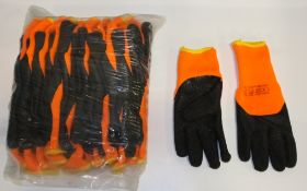 Workwear gloves - orange - 12 pairs