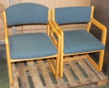 2x Reception chairs