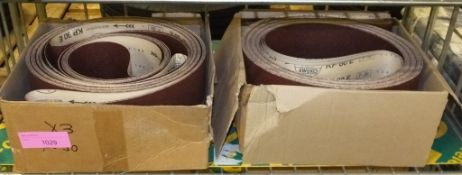 Naylor Aluminium Abrasive Belts Oxide 150mm x 7670mm - P50 - 5 per box - 2 boxes