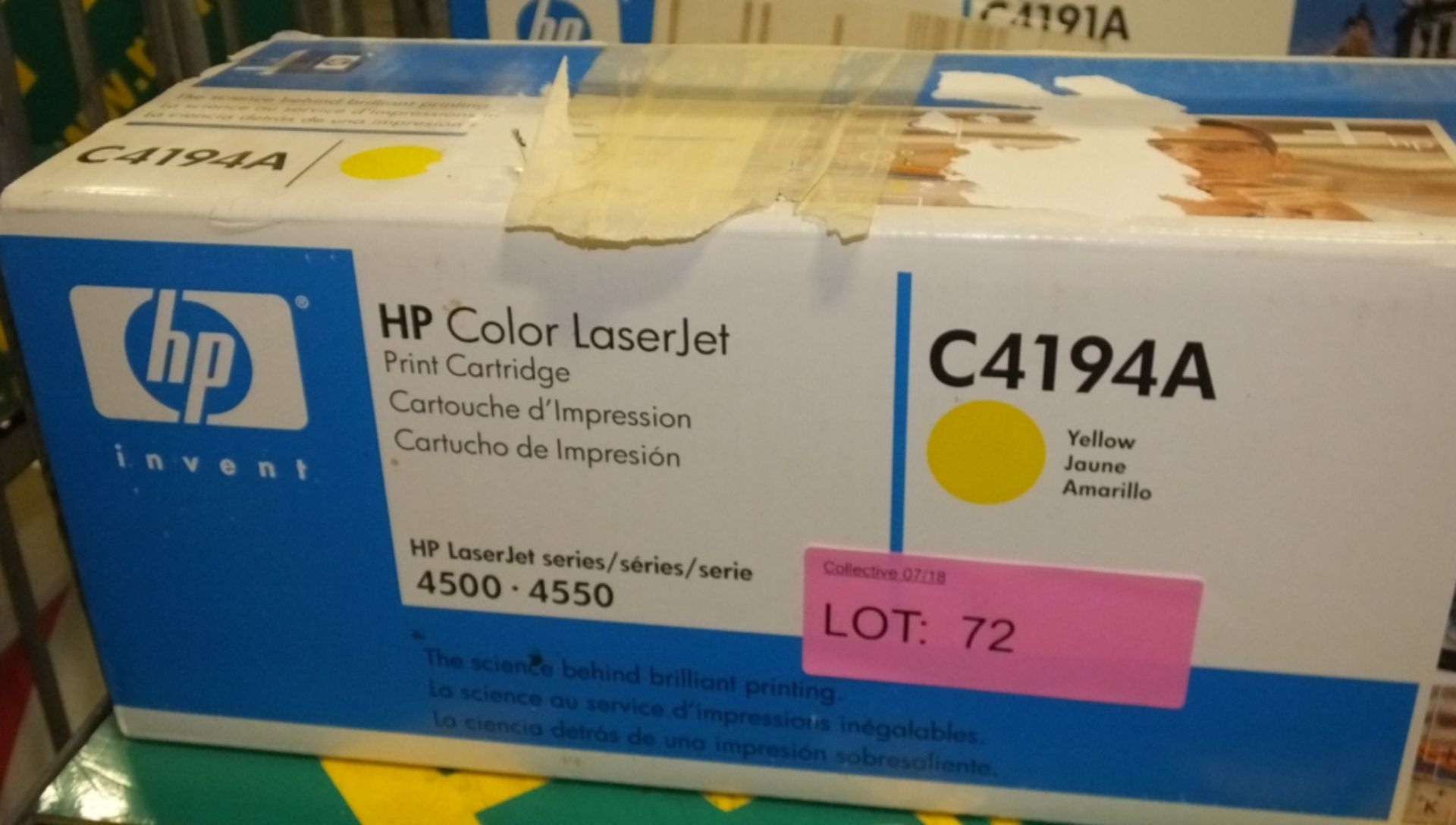 HP Color Laserjet Cartridges - C4191A - 1x Yellow, 1x Black - Image 2 of 2