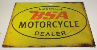 Tin sign - BSA Motorcycle