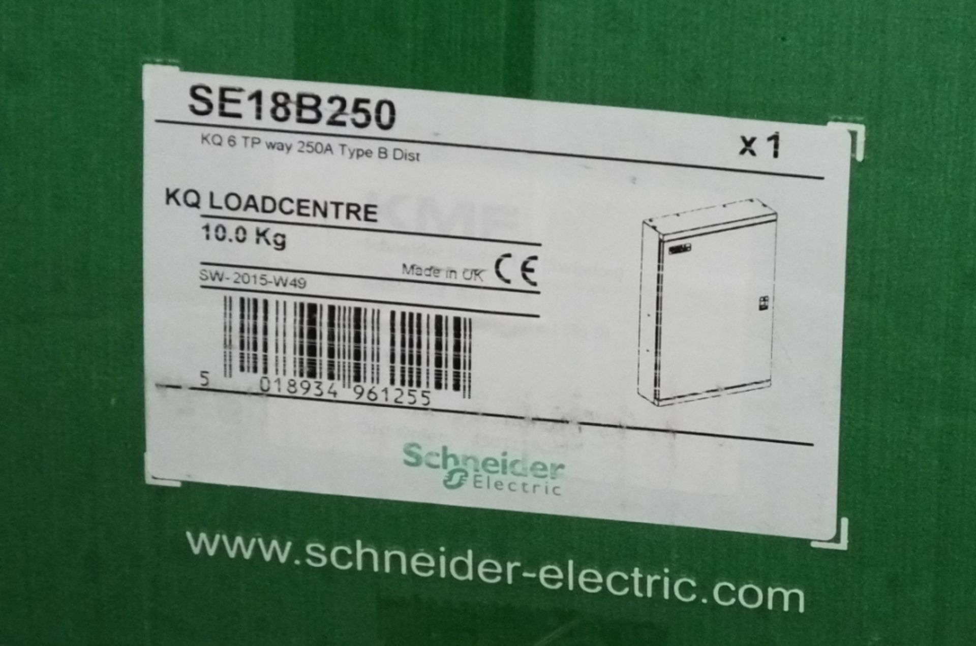 2x Schneider KQ Loadcentre KQ 6TP way 250A Type B Dist - Image 2 of 3