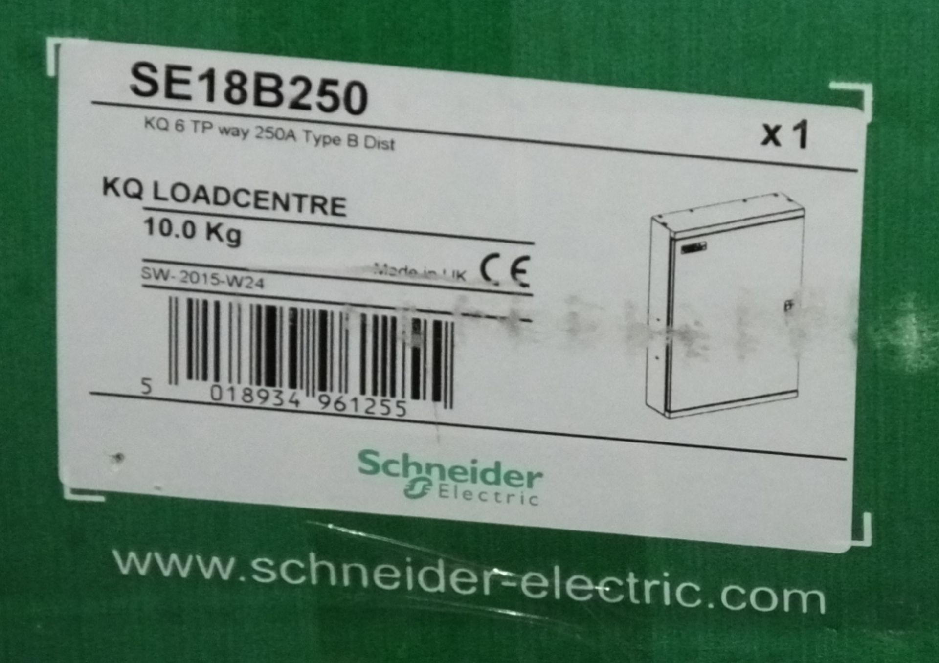 2x Schneider KQ Loadcentre KQ 6TP way 250A Type B Dist - Image 2 of 3