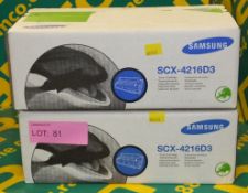2x Samsung SCX-4216D3 Printer toner cartridges