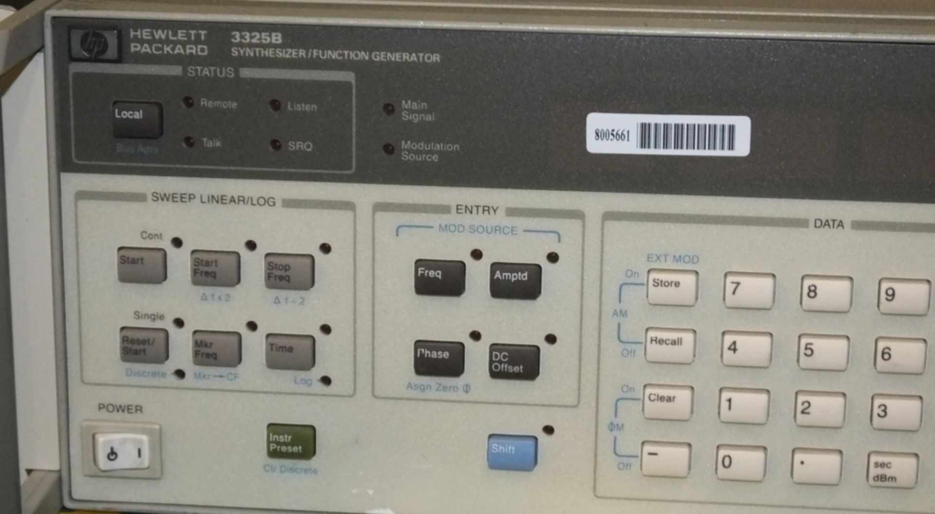 HP 3325B Synthesizer / Function Generator - no option - Image 2 of 7