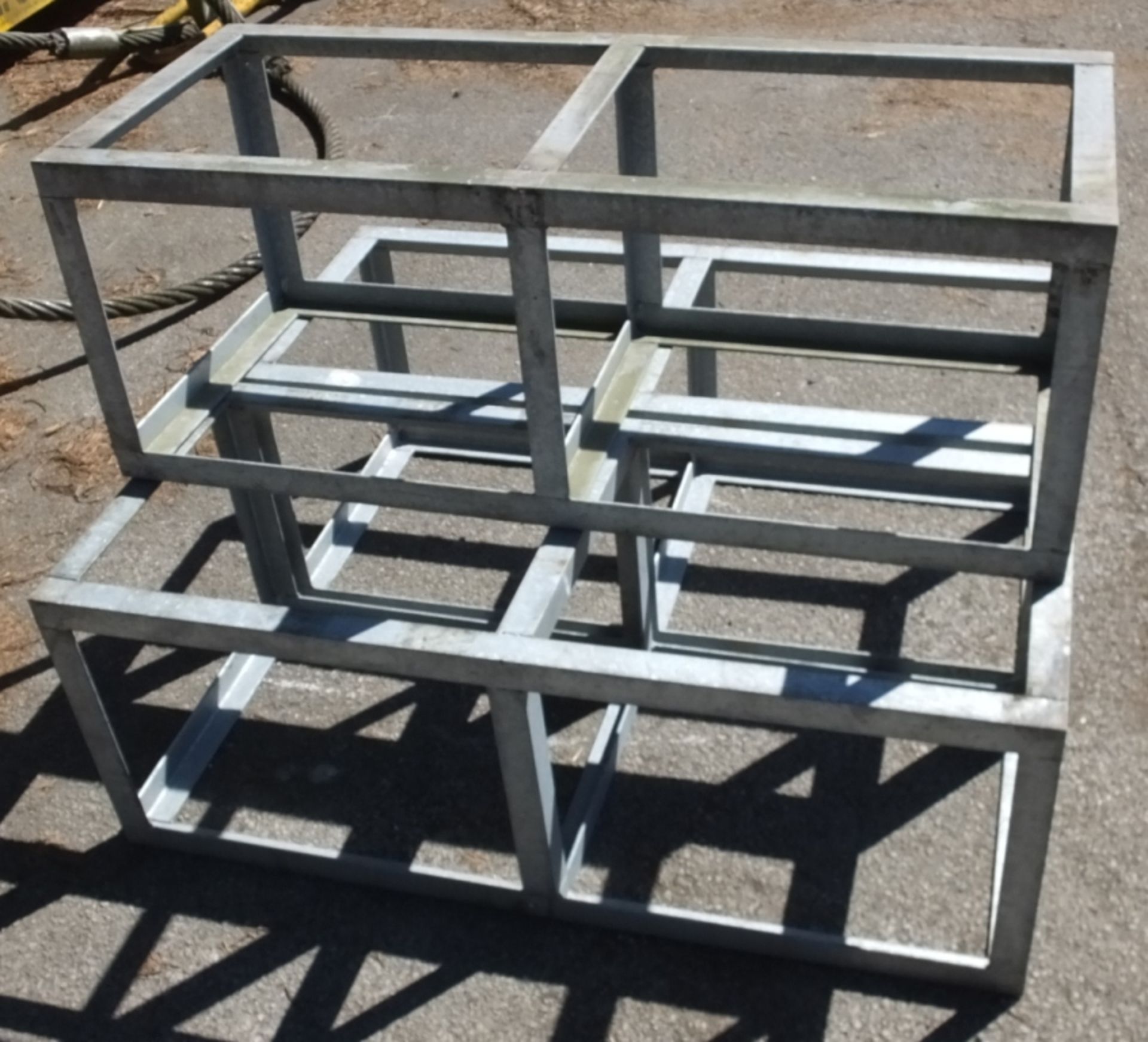3x Galvinised Angle Iron Stands - 1190 x 450 x 400