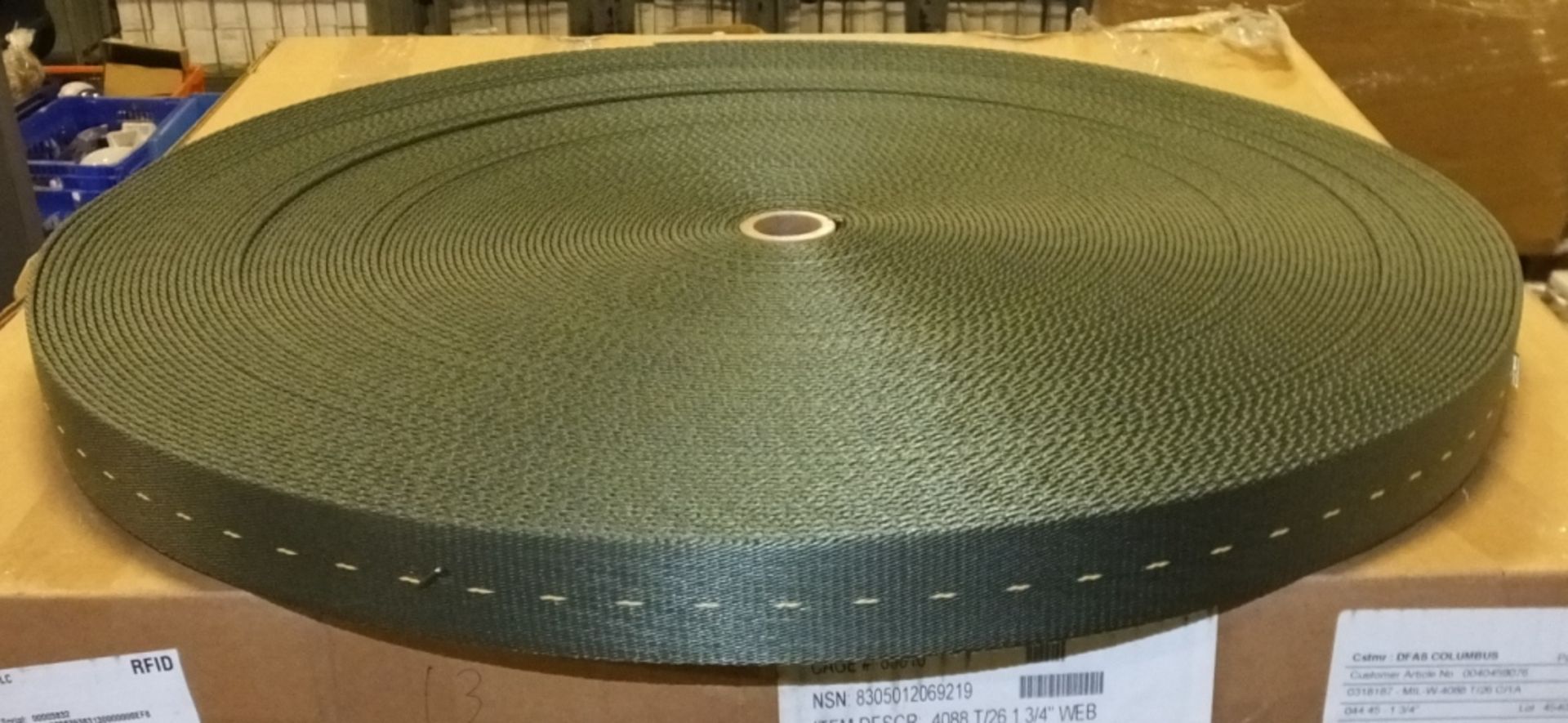 Green Webbing - 4088T/26 1 3/4" - 200 yards - 13 boxes - Image 2 of 3