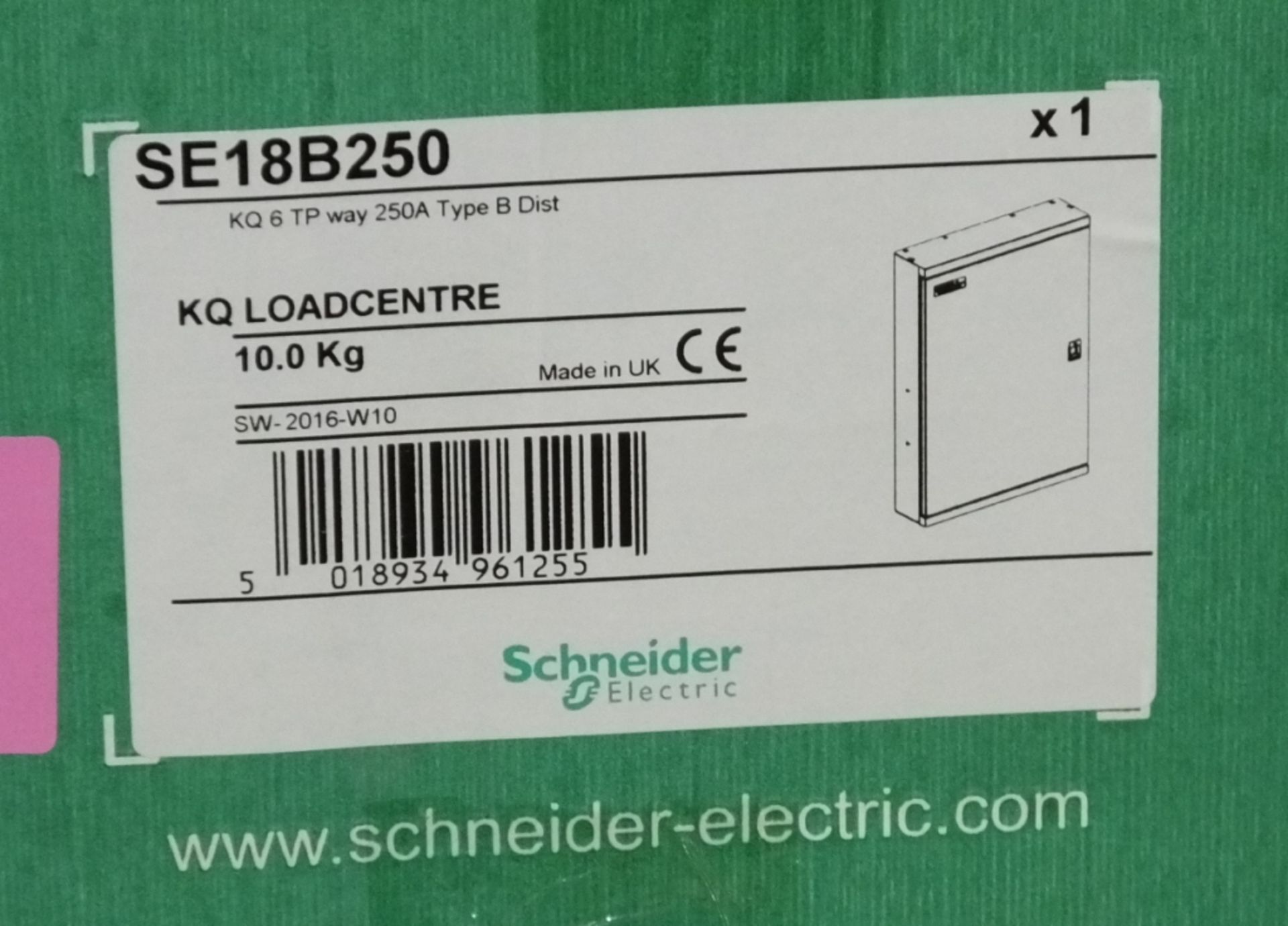 Schneider KQ Loadcentre KQ 6TP way 250A Type B Dist - Image 2 of 3