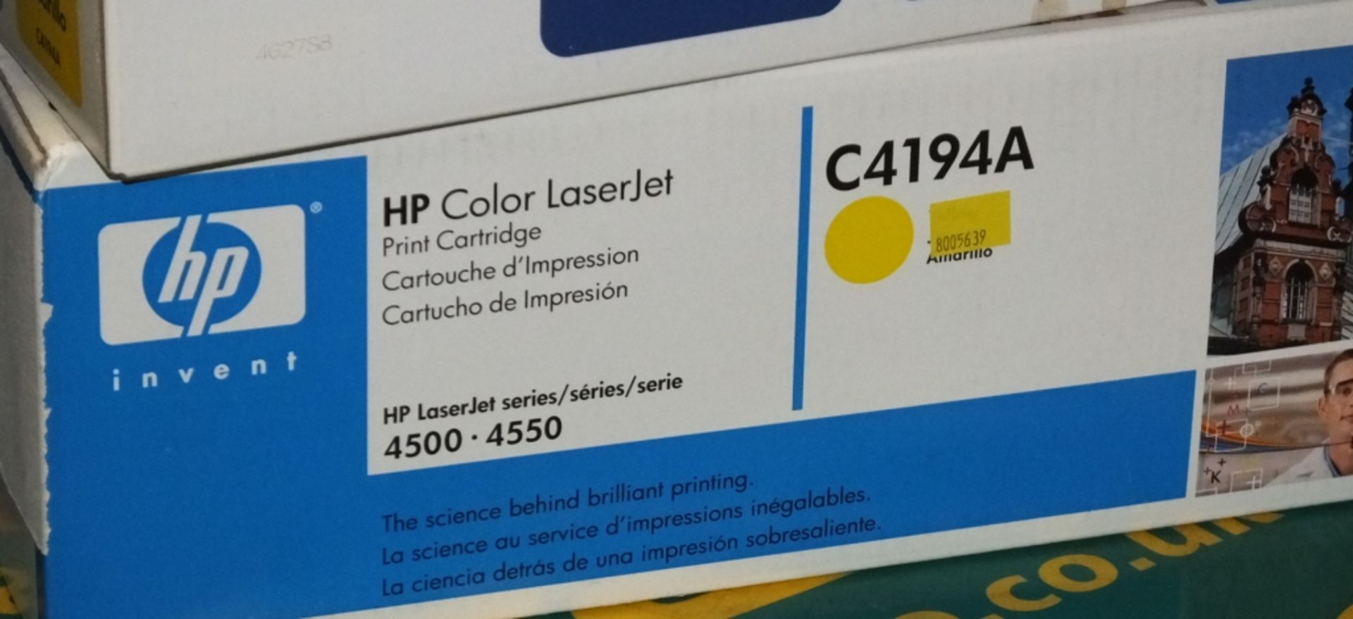 4x HP C4194A Printer cartridges - Yellow - Image 2 of 2
