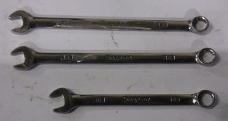 3x Snap-On combination spanners - 3/8