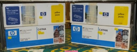 4x HP C4194A Printer cartridges - Yellow