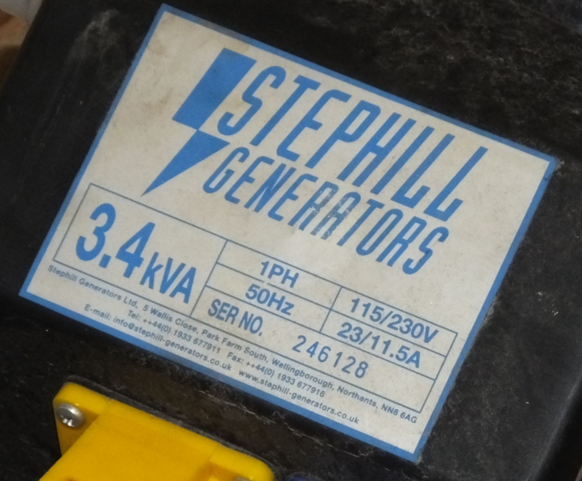 Stephill Generator 3.4KVA - 1ph - 115 / 230V - 50hz - Image 2 of 4