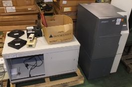 Kodak 9620 Writer, Kodak imagelink cassettes, hose, junction box, storage cabinet, roller