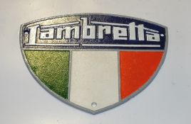 Cast Motorcycle sign - Lambretta