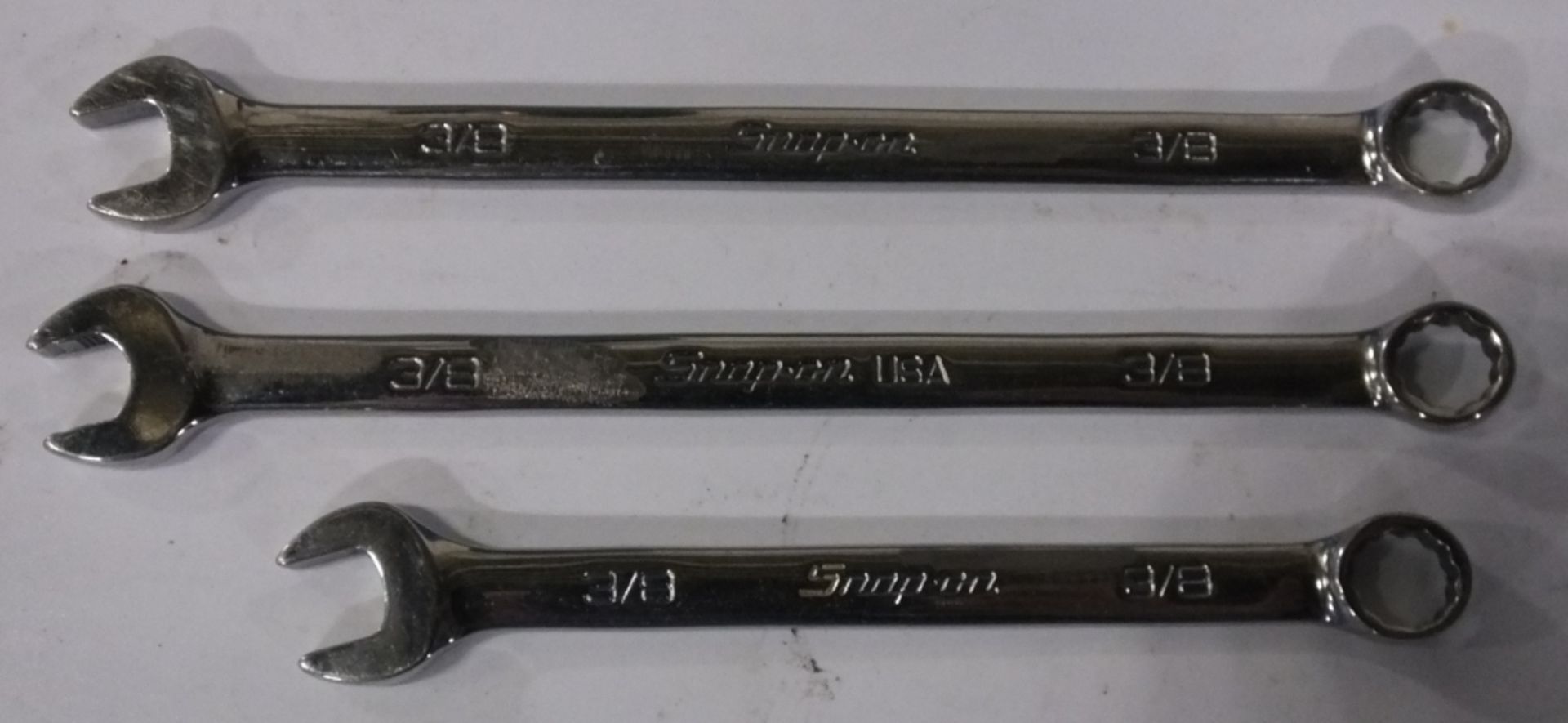 3x Snap-On combination spanners - 3/8