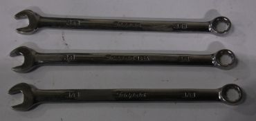 3x Snap-On combination spanners - 3/8