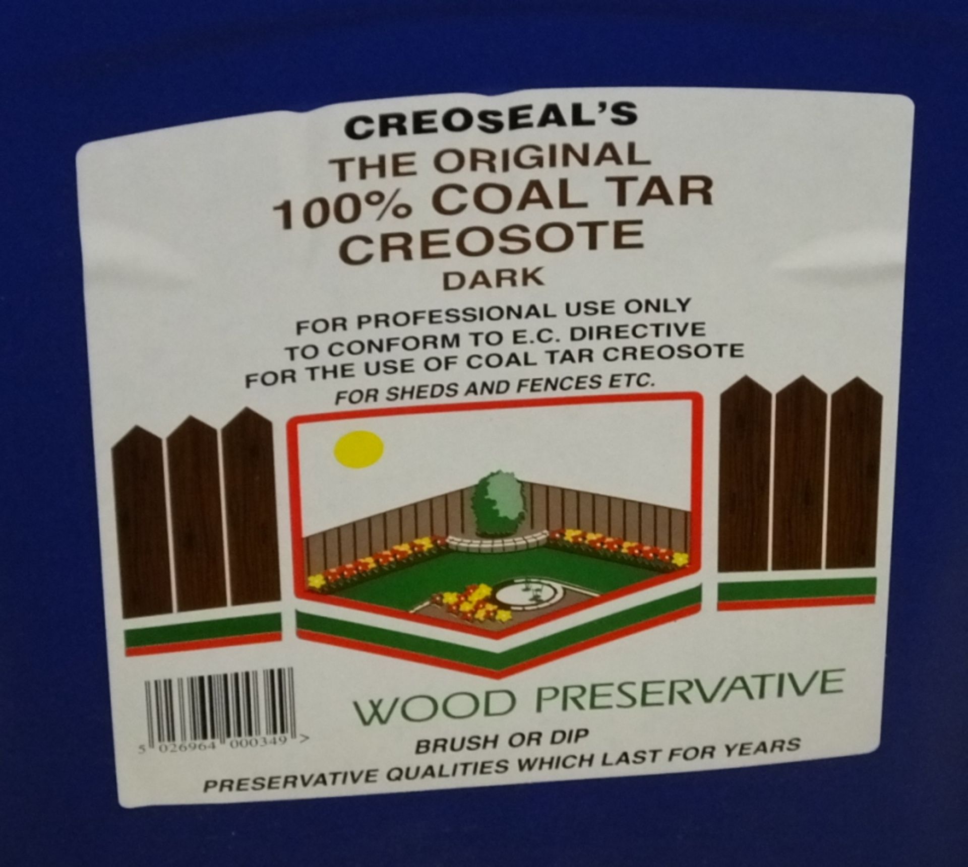 3x Creoseals 100% Coal tar Creosote dark - 20ltr tubs - Image 3 of 3