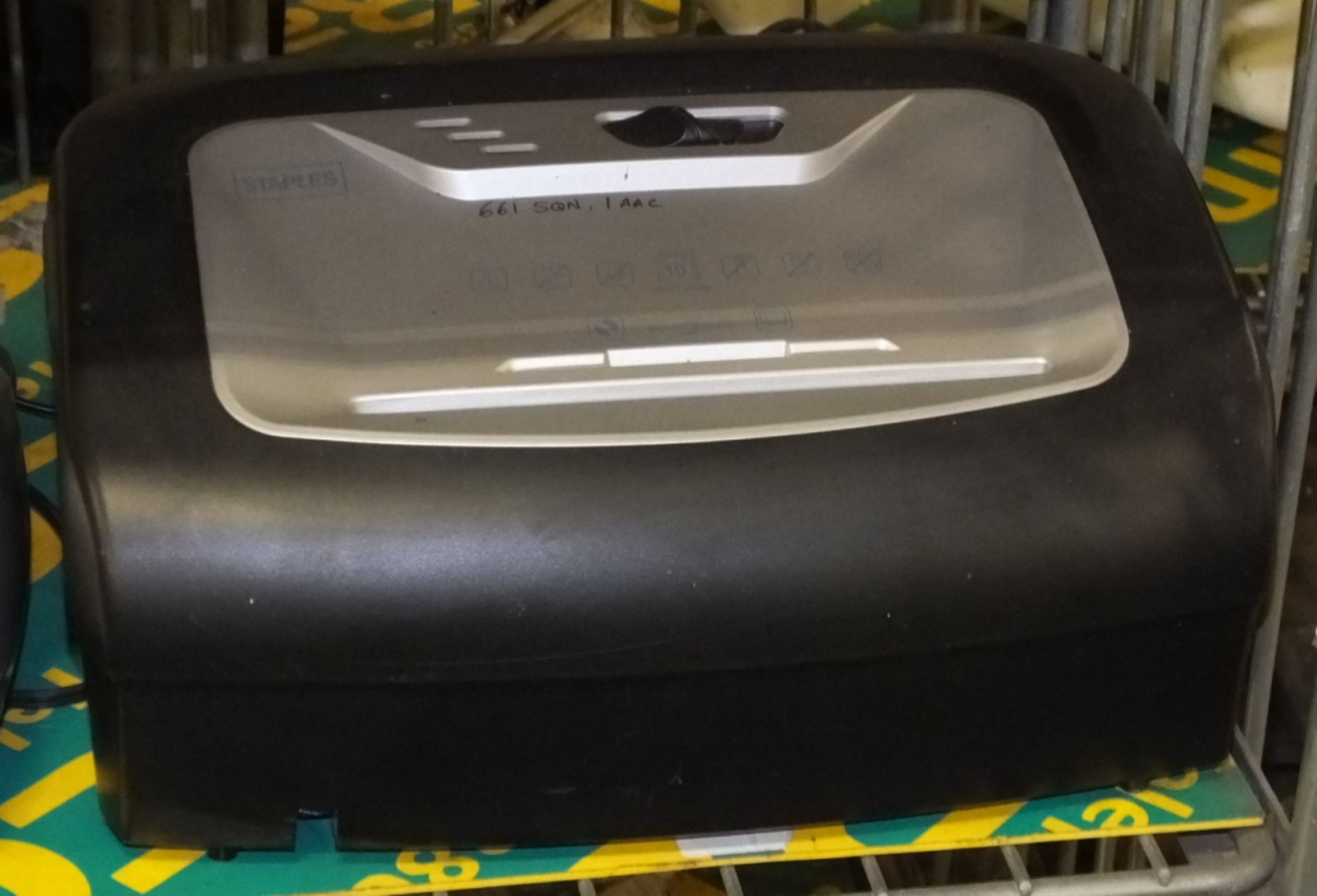 GBC Heatseal machine H415, Staples office shredder head unit (no base) - Image 3 of 3