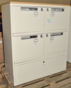 4 Door Postal Locker with Drawer.