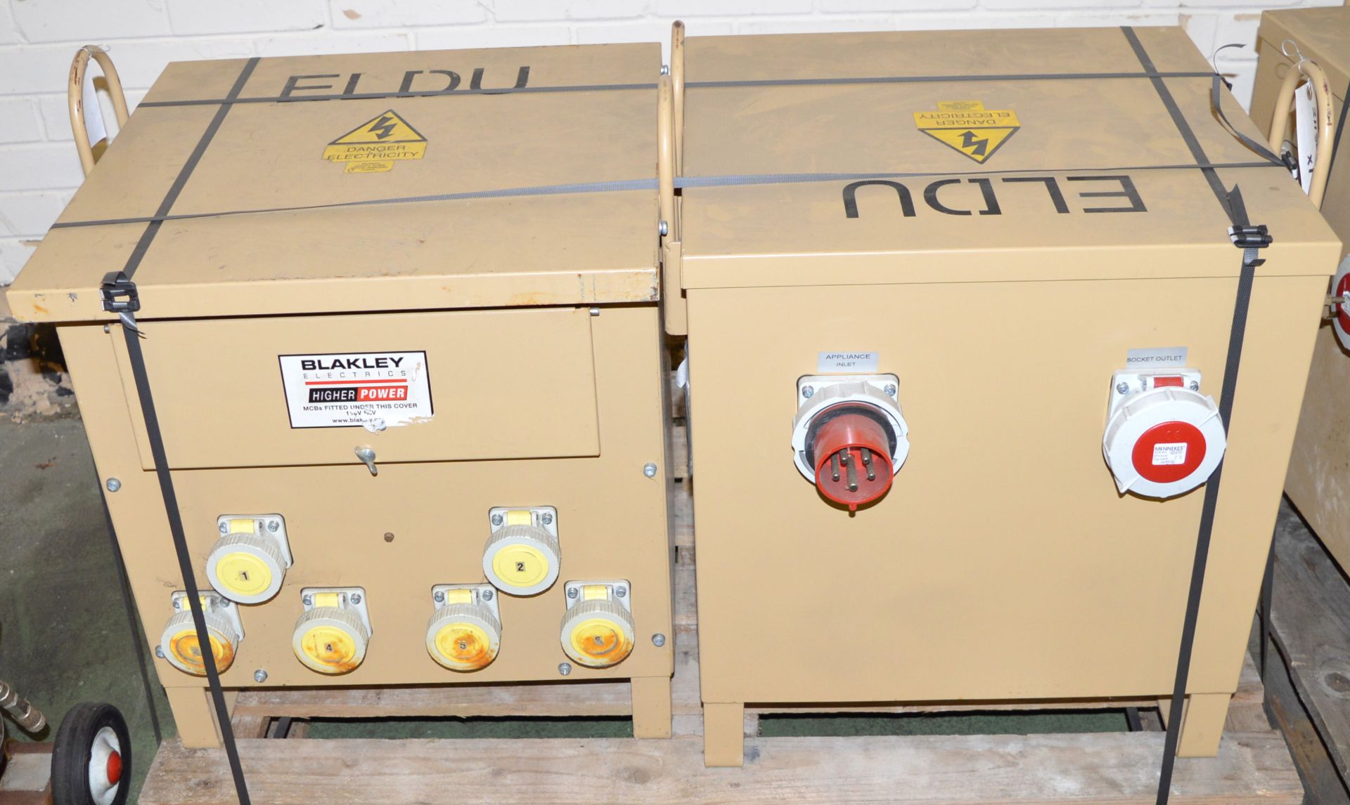 2x ELDU Power Distribution Box, 10kva 3ph 50hz 400v,Blakley.