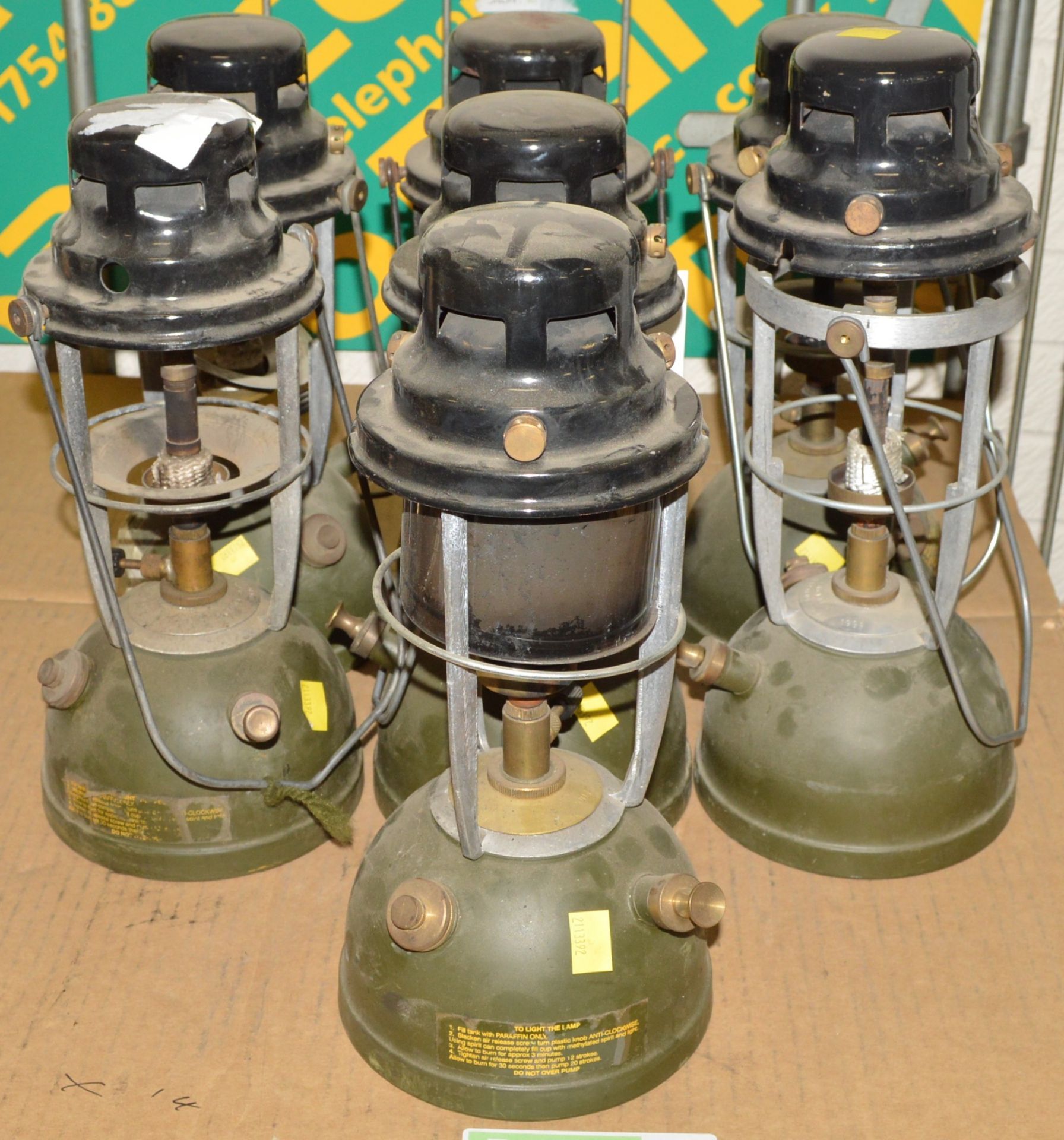 7x Paraffin Lamps