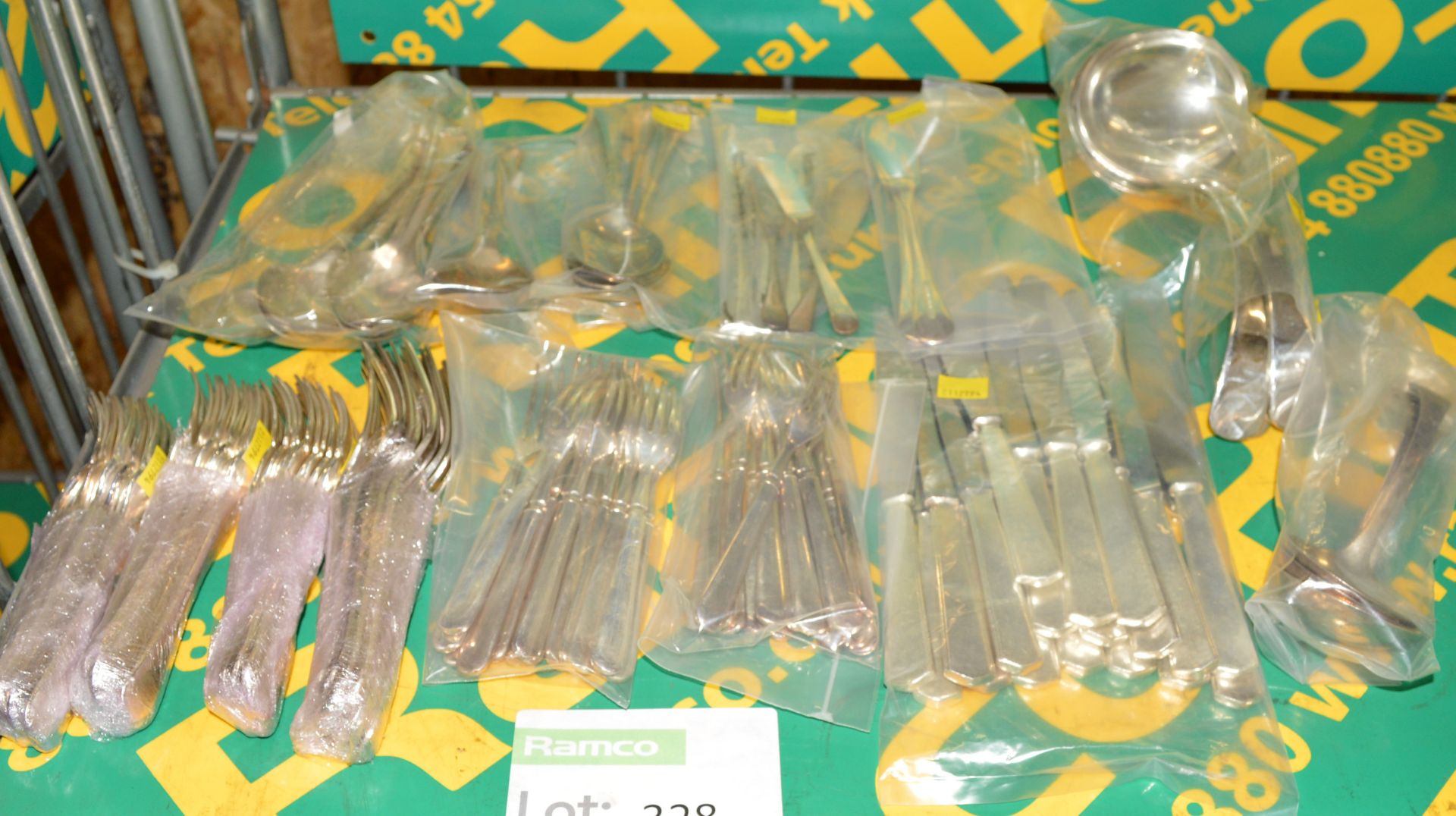Silver Plated Knives, Forks, Spoons, Ladles.