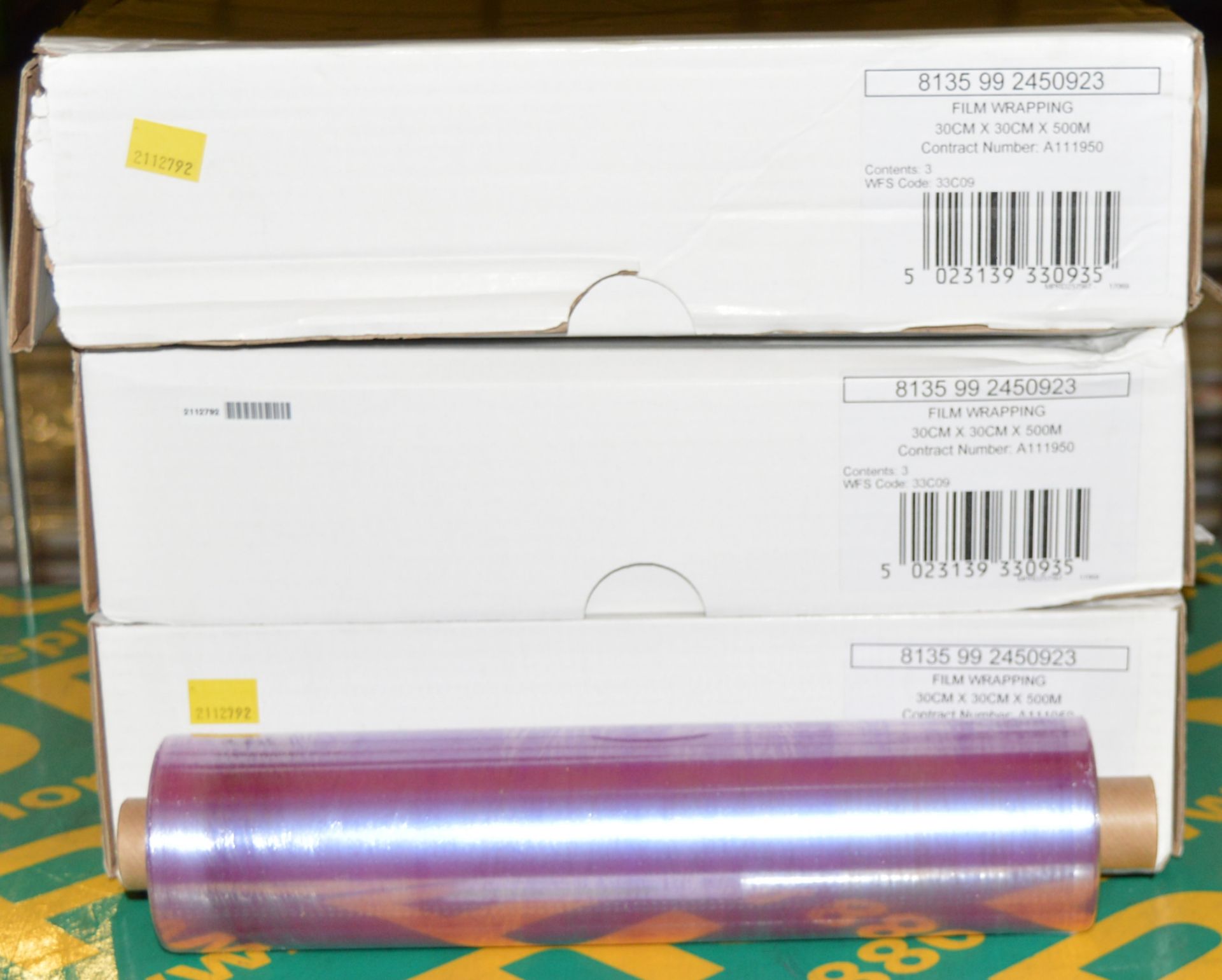 3x Boxes Wrapping Film - 3x Rolls per Box.