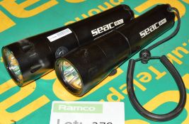 2x Seac R10 Dive Torch - 900 Lumen