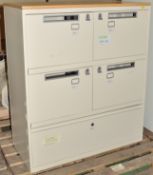 4 Door Postal Locker with Drawer.