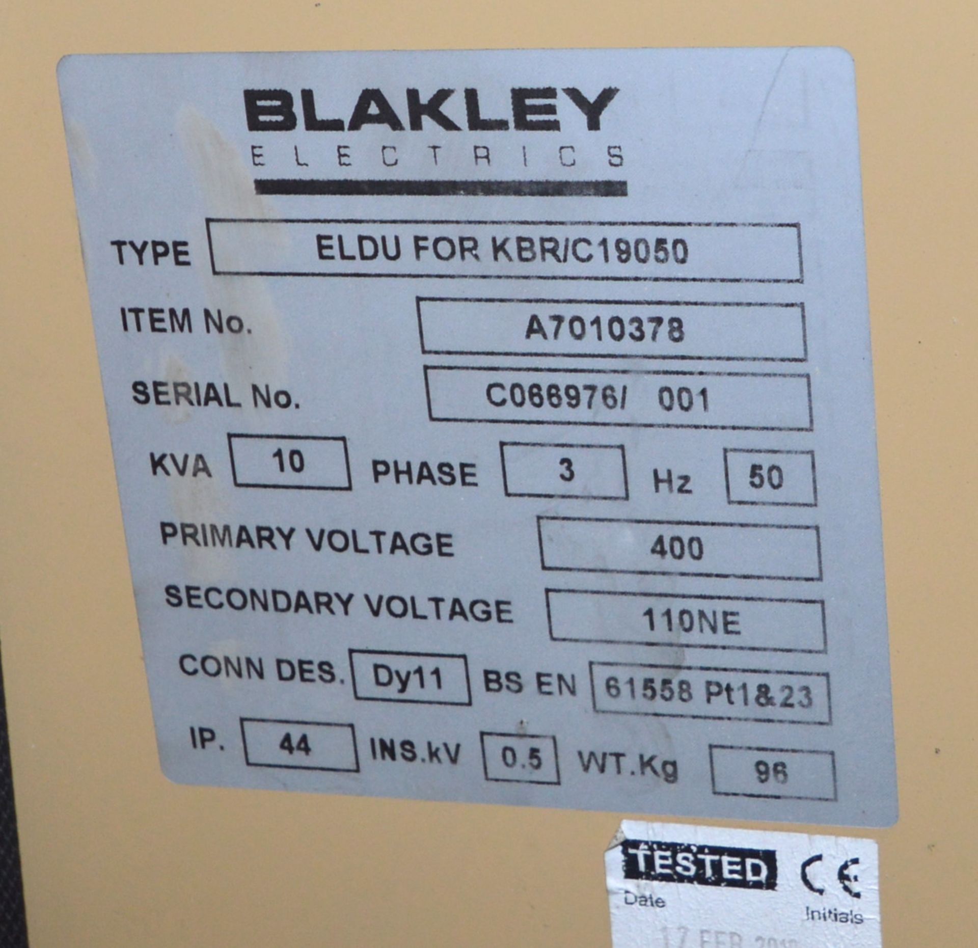 2x ELDU Power Distribution Box, 10kva 3ph 50hz 400v,Blakley. - Bild 2 aus 2