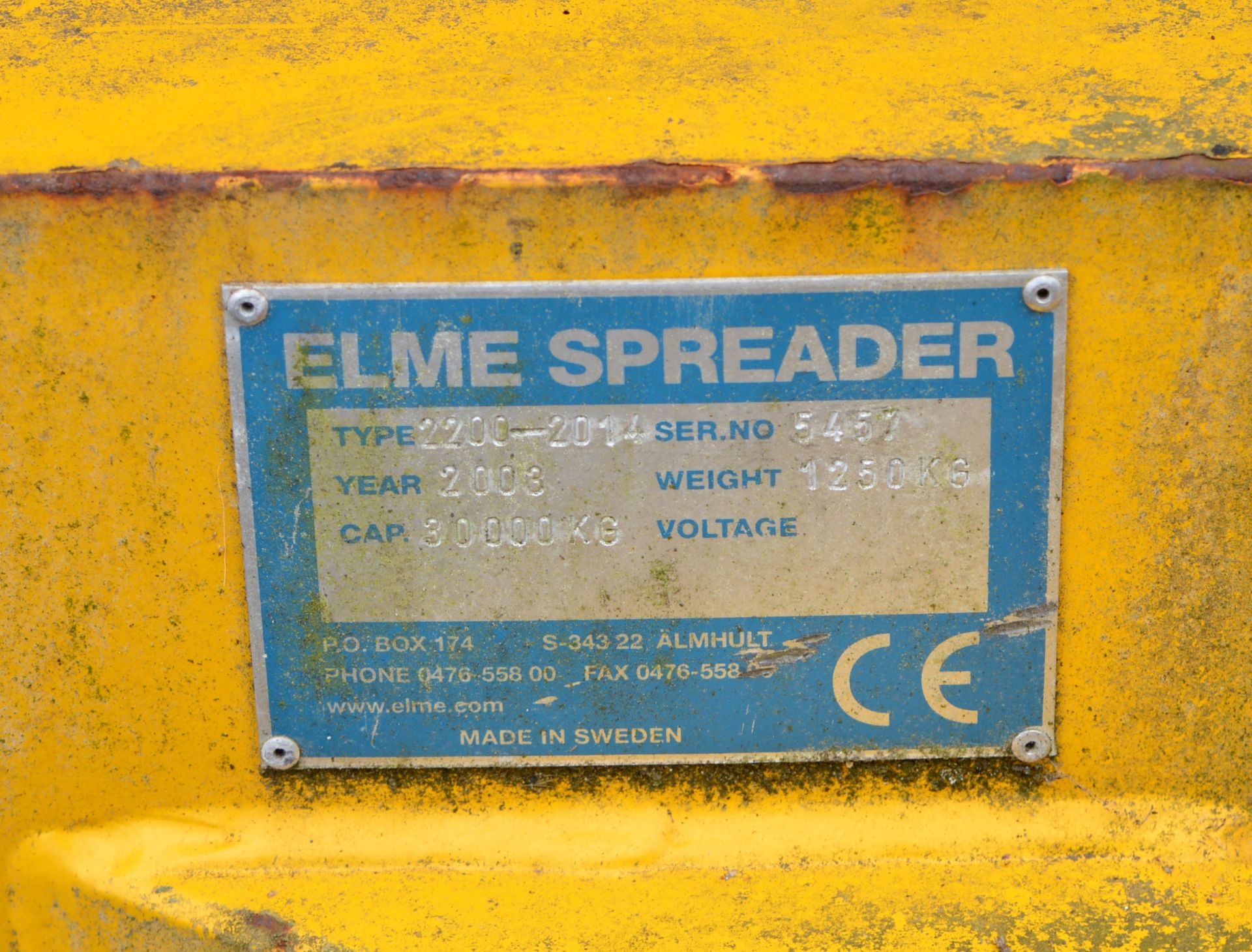 Elme Spreader - Weight 1250kg, Capacity 30,000kg - 6.05m x 2.45m. - Image 4 of 6