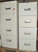 2x Chubb 4 Drawer Fire Safe Cabinets.