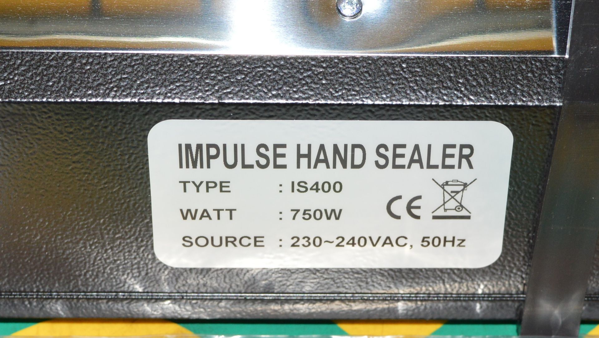 PACSEAL Impulse Hand Sealer TYPE IS400 WATT750W - Image 2 of 4