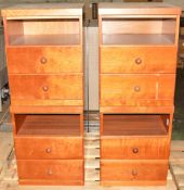 4x Bedside Cabinets - Cherry.
