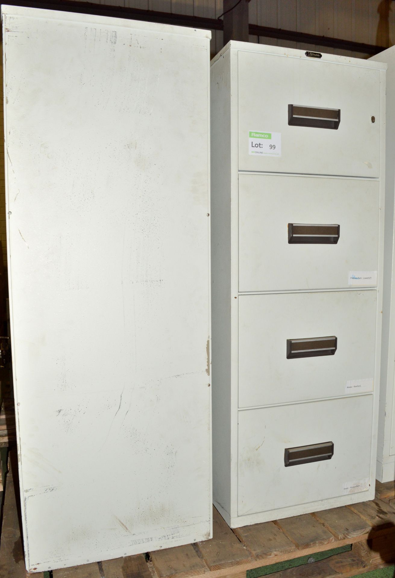 2x Chubb 4 Drawer Fire Safe Cabinets. - Image 2 of 2
