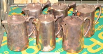 6x Silver Plated Coffee Pots.