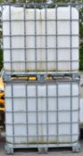 2x Intermediate Bulk Container 1000ltr.