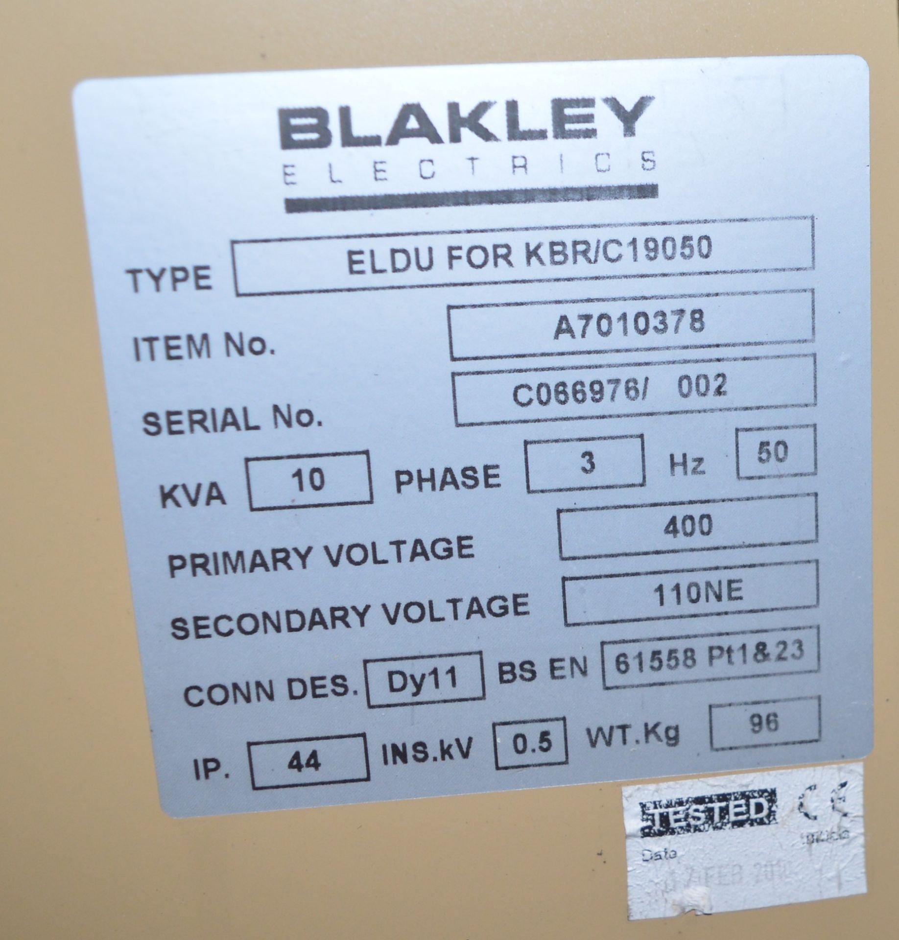 2x ELDU Power Distribution Box, 10kva 3ph 50hz 400v,Blakley. - Image 2 of 2