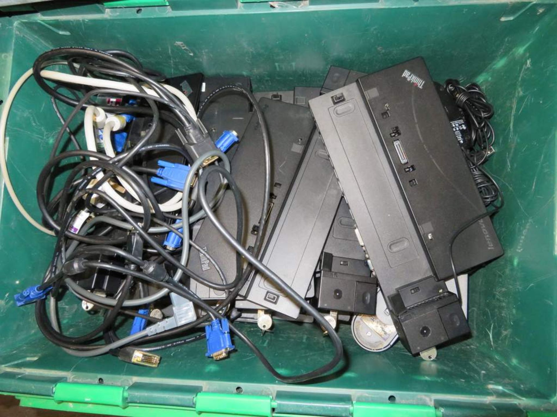 Box of Lenovo docking stations, computer mouses & computer cables - Image 2 of 2
