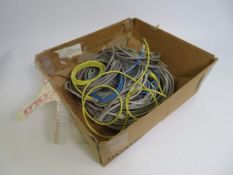 Box of assorted Ethernet cables - various lengths