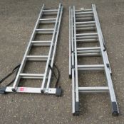 1x Wicks Proffessional combination ladder & 1x Hailo Master step plus extending ladder 9306-501