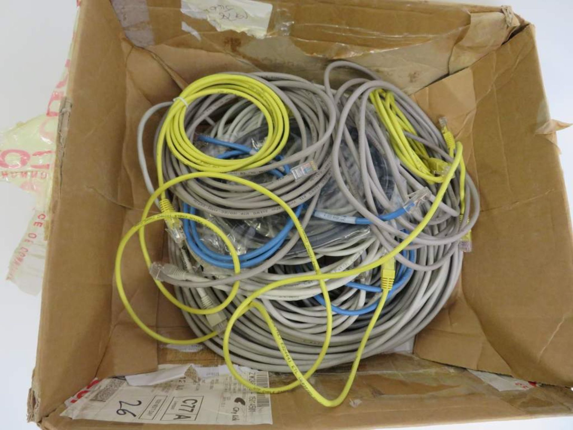 Box of assorted Ethernet cables - various lengths - Image 2 of 2