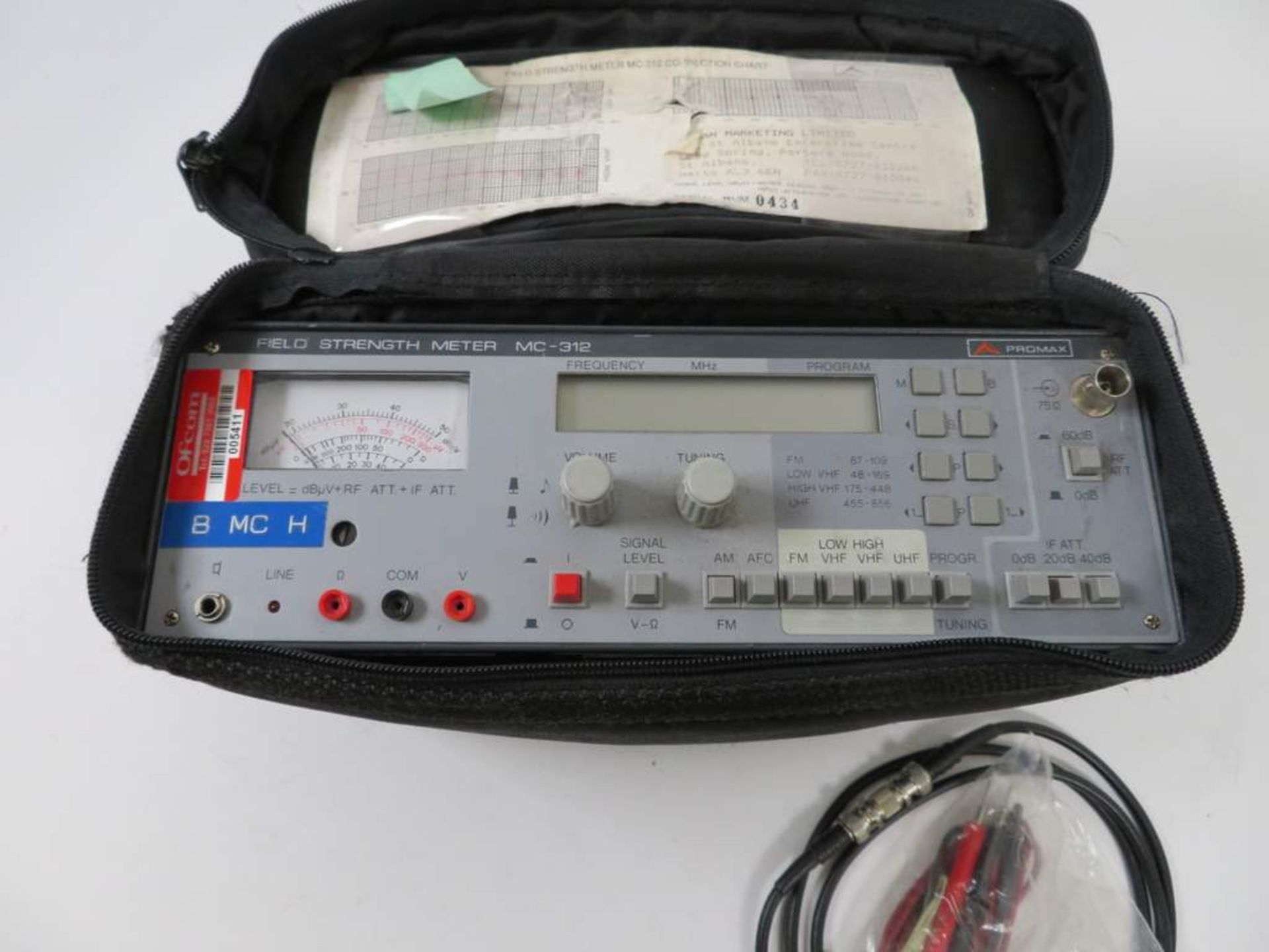 Promax MC-312 Field Strength Meter - Image 2 of 3