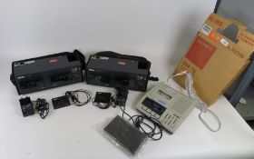 1x Sony BM-76 Transcriber & 2x Neal 8221P Dual Cassette Recorder 9000 series