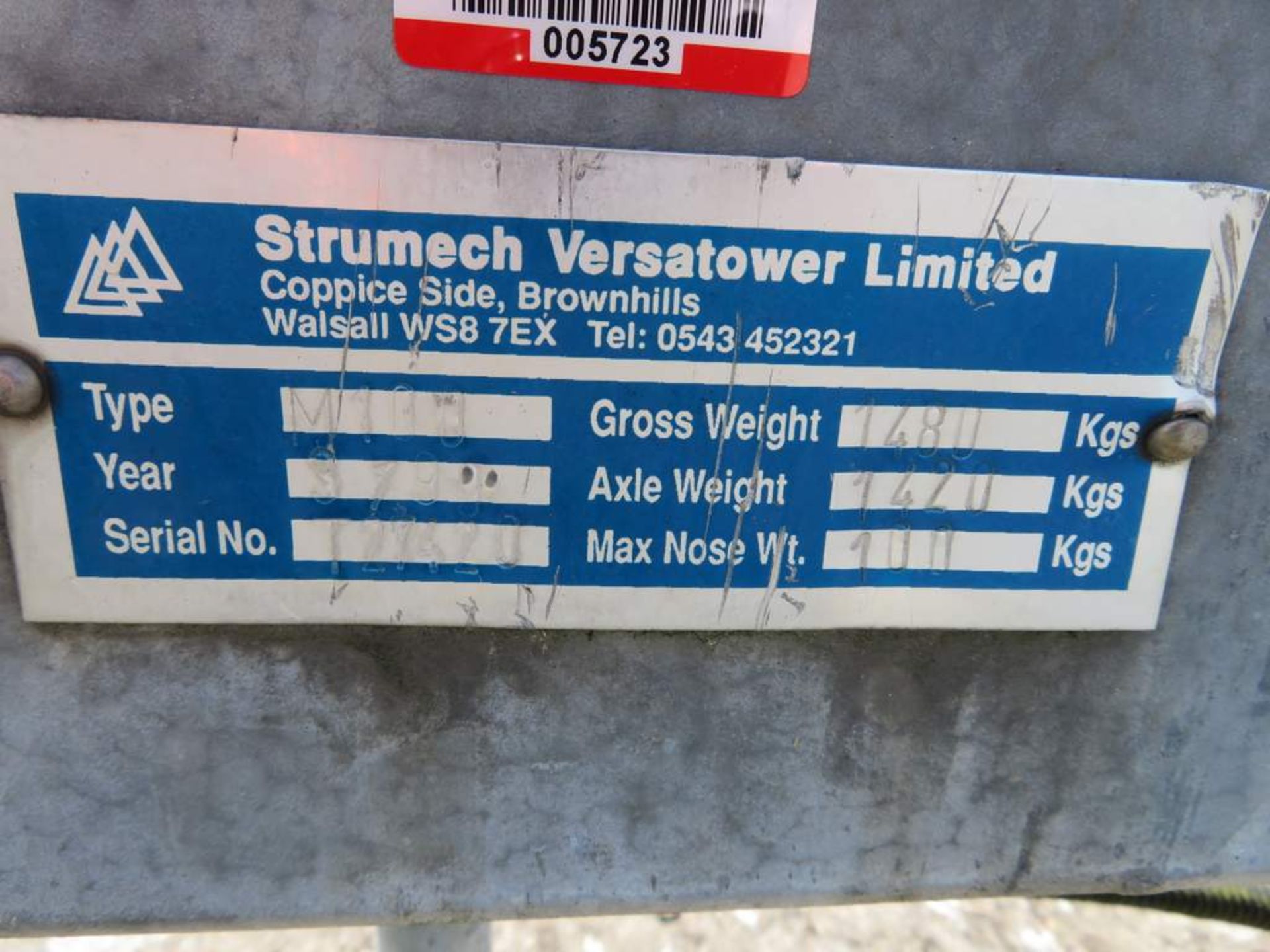 Strumech Versa Towable Tower Mast with Stabilisation Legs M100 (30m) - Image 7 of 16